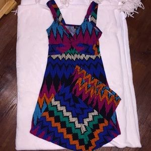 Multicolored Front Twist Maxi